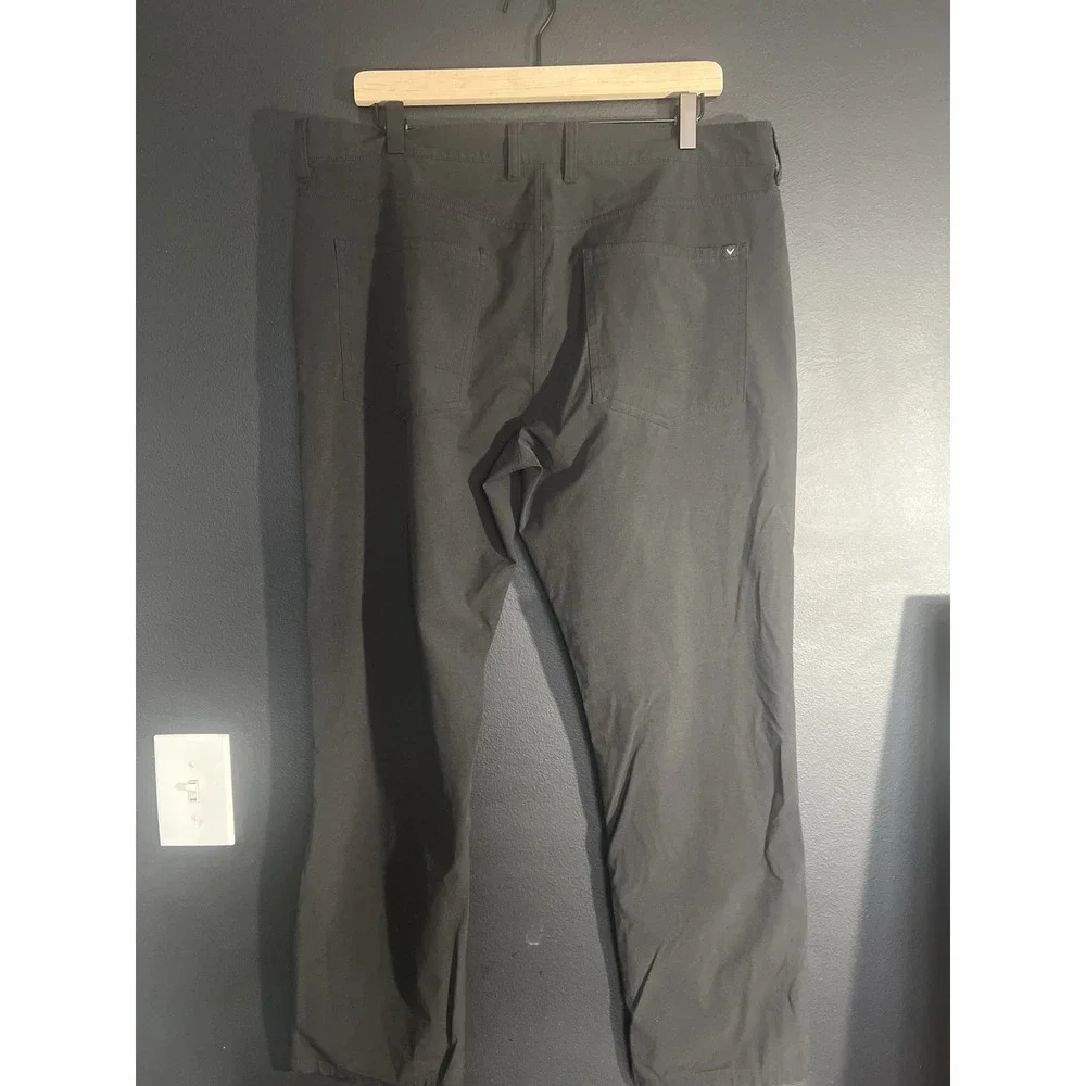 Callaway Golf Pants Black 38x30 Flat Front Stretch‎ Performance